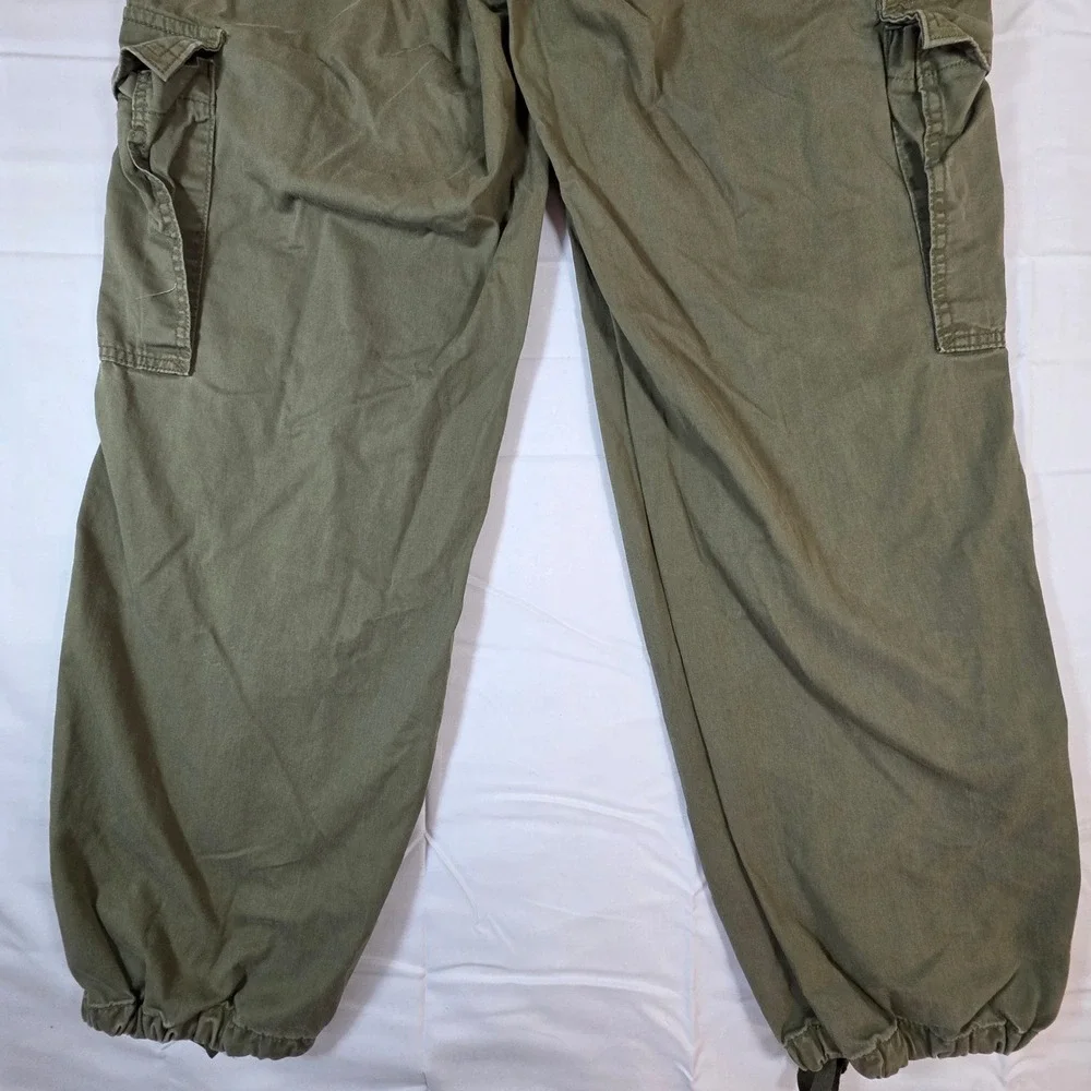 Levis 94 Baggy Cargo Pants Olive Green W30 L30 Utility Drawstring Hem